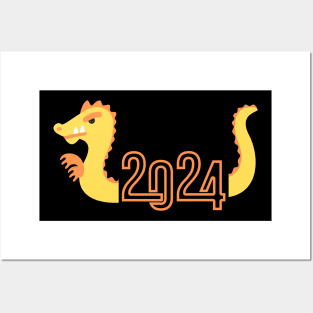 New years 2024 dragon Posters and Art